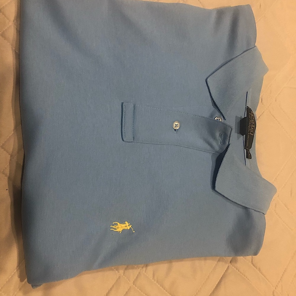 Men’s Polo Ralph Lauren shirt. Columbia blue, gently worn.